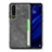 Custodia Lusso Pelle Cover R08 per Huawei P30 Grigio