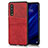 Custodia Lusso Pelle Cover R09 per Huawei P30 Rosso