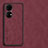 Custodia Lusso Pelle Cover S01 per Huawei P50 Rosso