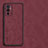 Custodia Lusso Pelle Cover S01 per OnePlus 9RT 5G Rosso