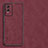 Custodia Lusso Pelle Cover S01 per Vivo Y76s 5G Rosso