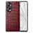 Custodia Lusso Pelle Cover S01D per Huawei Honor 70 5G Rosso