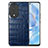 Custodia Lusso Pelle Cover S01D per Huawei Honor 80 5G Blu