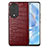 Custodia Lusso Pelle Cover S01D per Huawei Honor 80 5G Rosso