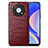 Custodia Lusso Pelle Cover S01D per Huawei Nova Y90 Rosso