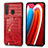 Custodia Lusso Pelle Cover S01D per Samsung Galaxy A21 Rosso