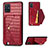 Custodia Lusso Pelle Cover S01D per Samsung Galaxy A51 4G Rosso