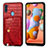 Custodia Lusso Pelle Cover S01D per Samsung Galaxy M11 Rosso