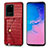 Custodia Lusso Pelle Cover S01D per Samsung Galaxy S20 Ultra 5G Rosso