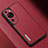 Custodia Lusso Pelle Cover S02 per Huawei P60 Art Rosso