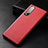 Custodia Lusso Pelle Cover S03 per Oppo Find X2 Rosso