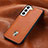 Custodia Lusso Pelle Cover S06D per Samsung Galaxy S22 5G Arancione