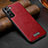 Custodia Lusso Pelle Cover S07 per Samsung Galaxy S21 FE 5G Rosso