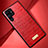 Custodia Lusso Pelle Cover S08 per Samsung Galaxy S24 Ultra 5G Rosso