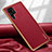 Custodia Lusso Pelle Cover S09 per Samsung Galaxy S22 Ultra 5G Rosso