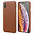 Custodia Lusso Pelle Cover S14 per Apple iPhone Xs Max Arancione
