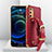 Custodia Lusso Pelle Cover XD1 per Oppo A55 5G Rosso