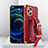 Custodia Lusso Pelle Cover XD1 per Oppo Find X3 5G Rosso