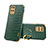Custodia Lusso Pelle Cover XD3 per Oppo A54 4G Verde