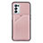 Custodia Lusso Pelle Cover Y01B per Oppo A54 5G Oro Rosa