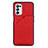 Custodia Lusso Pelle Cover Y01B per Oppo A54 5G Rosso