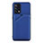 Custodia Lusso Pelle Cover Y01B per Oppo A74 4G Blu