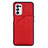 Custodia Lusso Pelle Cover Y01B per Oppo A74 5G Rosso