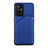 Custodia Lusso Pelle Cover Y01B per Oppo A95 5G Blu