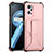 Custodia Lusso Pelle Cover Y01B per Oppo A96 4G Oro Rosa