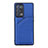 Custodia Lusso Pelle Cover Y01B per Oppo Reno6 Pro+ Plus 5G Blu