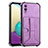 Custodia Lusso Pelle Cover Y01B per Samsung Galaxy A02 Viola