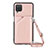 Custodia Lusso Pelle Cover Y01B per Samsung Galaxy A12 Nacho Oro Rosa