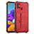 Custodia Lusso Pelle Cover Y01B per Samsung Galaxy A21s Rosso