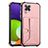 Custodia Lusso Pelle Cover Y01B per Samsung Galaxy A22 4G Oro Rosa