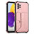 Custodia Lusso Pelle Cover Y01B per Samsung Galaxy A52 4G Oro Rosa