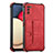 Custodia Lusso Pelle Cover Y01B per Samsung Galaxy F02S SM-E025F Rosso