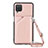 Custodia Lusso Pelle Cover Y01B per Samsung Galaxy M12 Oro Rosa