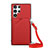 Custodia Lusso Pelle Cover Y01B per Samsung Galaxy S21 Ultra 5G Rosso