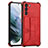 Custodia Lusso Pelle Cover Y01B per Samsung Galaxy S23 Plus 5G Rosso