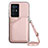 Custodia Lusso Pelle Cover Y01B per Vivo X70 Pro+ Plus 5G Oro Rosa