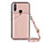 Custodia Lusso Pelle Cover Y01B per Vivo Y11 Oro Rosa