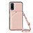 Custodia Lusso Pelle Cover Y01B per Vivo Y11s Oro Rosa