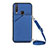 Custodia Lusso Pelle Cover Y01B per Vivo Y12 Blu