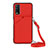 Custodia Lusso Pelle Cover Y01B per Vivo Y20G Rosso