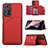 Custodia Lusso Pelle Cover Y01B per Xiaomi Mi 11i 5G (2022) Rosso
