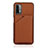 Custodia Lusso Pelle Cover Y01B per Xiaomi Redmi 9 Power Marrone