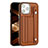 Custodia Lusso Pelle Cover Y02B per Apple iPhone 15 Pro Marrone