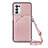 Custodia Lusso Pelle Cover Y02B per Oppo A54 5G Oro Rosa