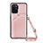 Custodia Lusso Pelle Cover Y02B per Oppo F19 Pro Oro Rosa