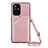 Custodia Lusso Pelle Cover Y02B per Oppo Reno5 Z 5G Oro Rosa